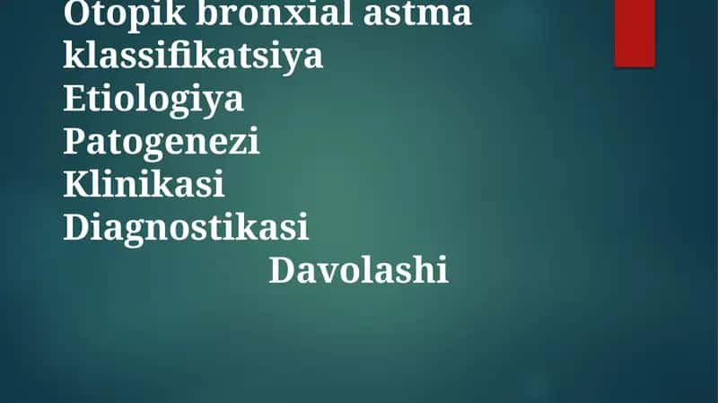 Atopik bronxial astma