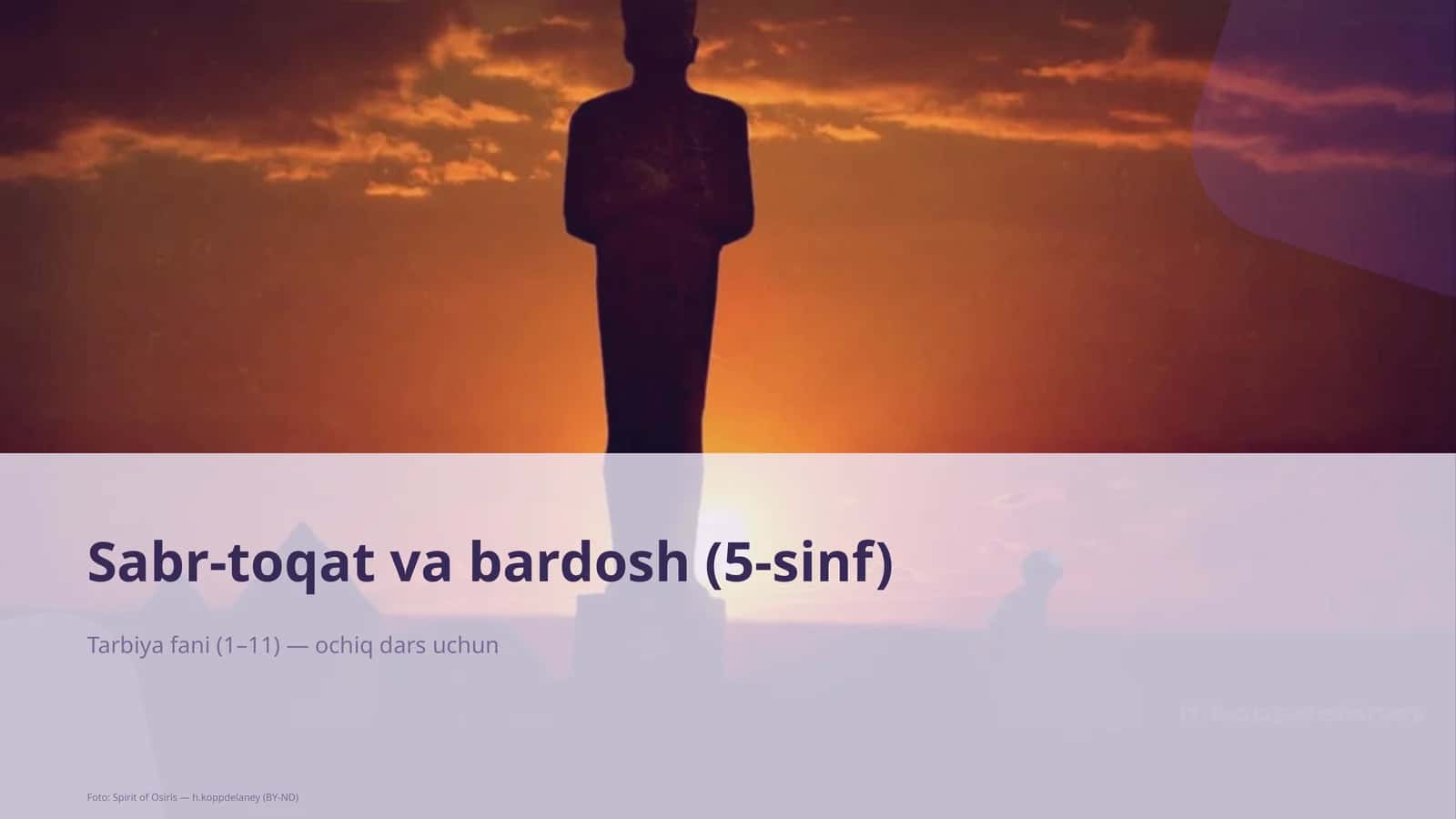 Sabr-toqat va bardosh (5-sinf)