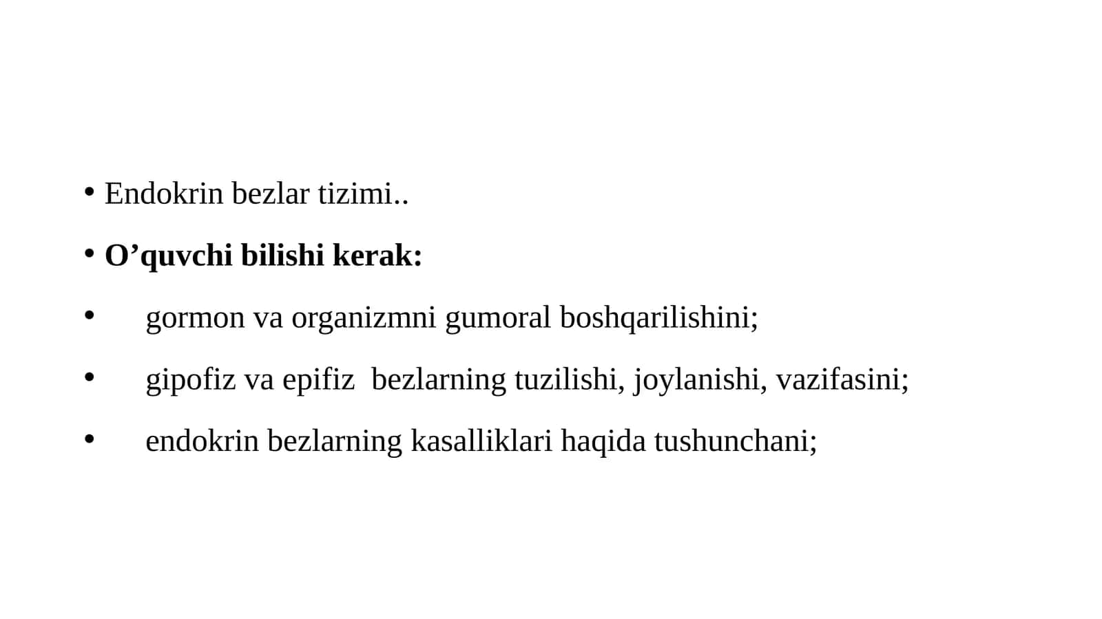 Endokrin bezlar tizimi