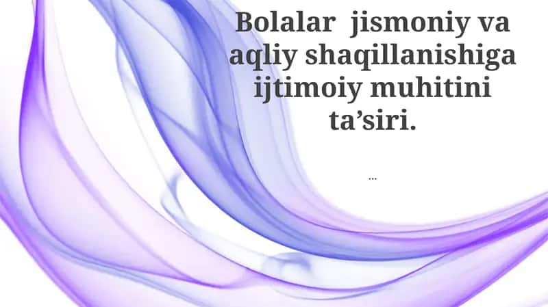 Ijtimoiy Muhit va Ta'siri
