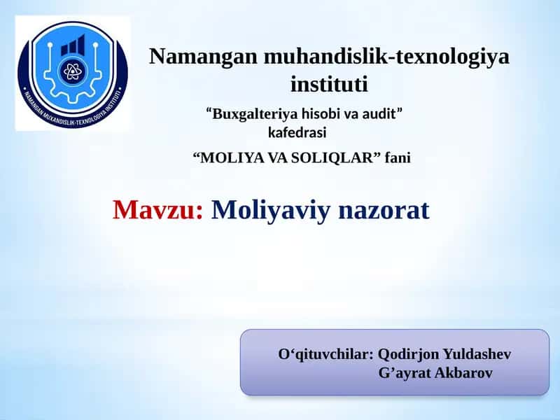 Moliyaviy nazorat
