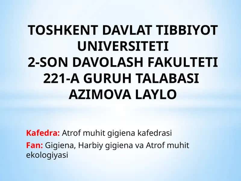 Asosiy ozuqaviy moddalar-oqsillar, yog’lar, karbonsuvlar, mineral moddalar, vitaminlarning biologik