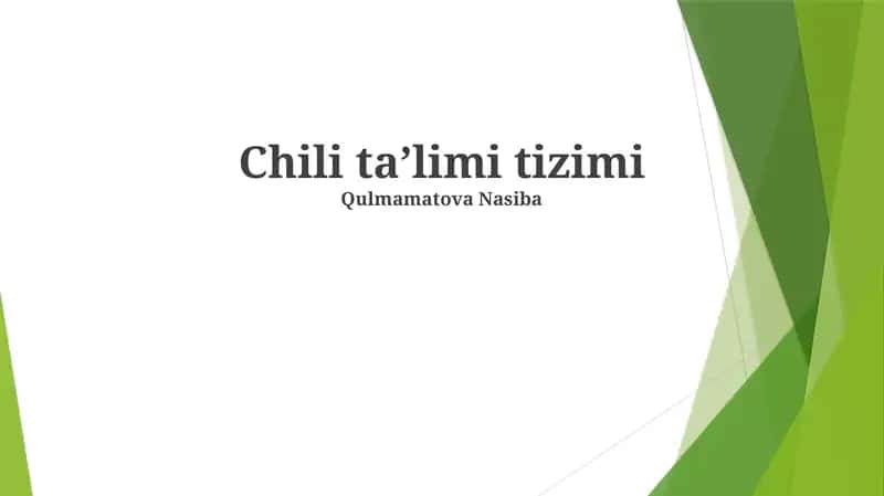Chili taʼlimi tizimi