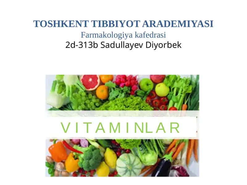 Vitaminlar