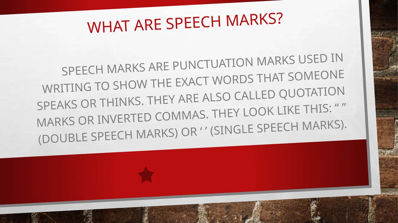 Speech marks