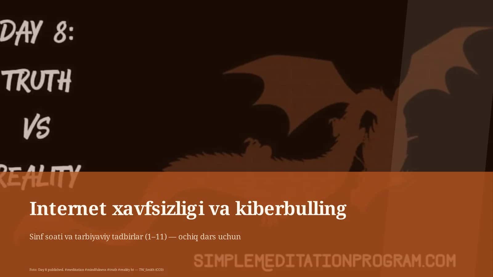 Sinf soati va tarbiyaviy tadbirlar (1–11) — ochiq dars uchun