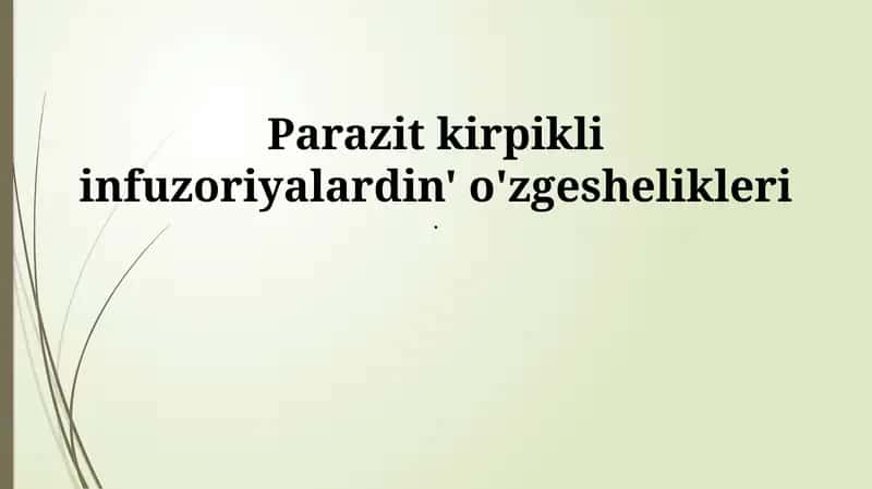 Parazit kirpikli infuzoriyalar