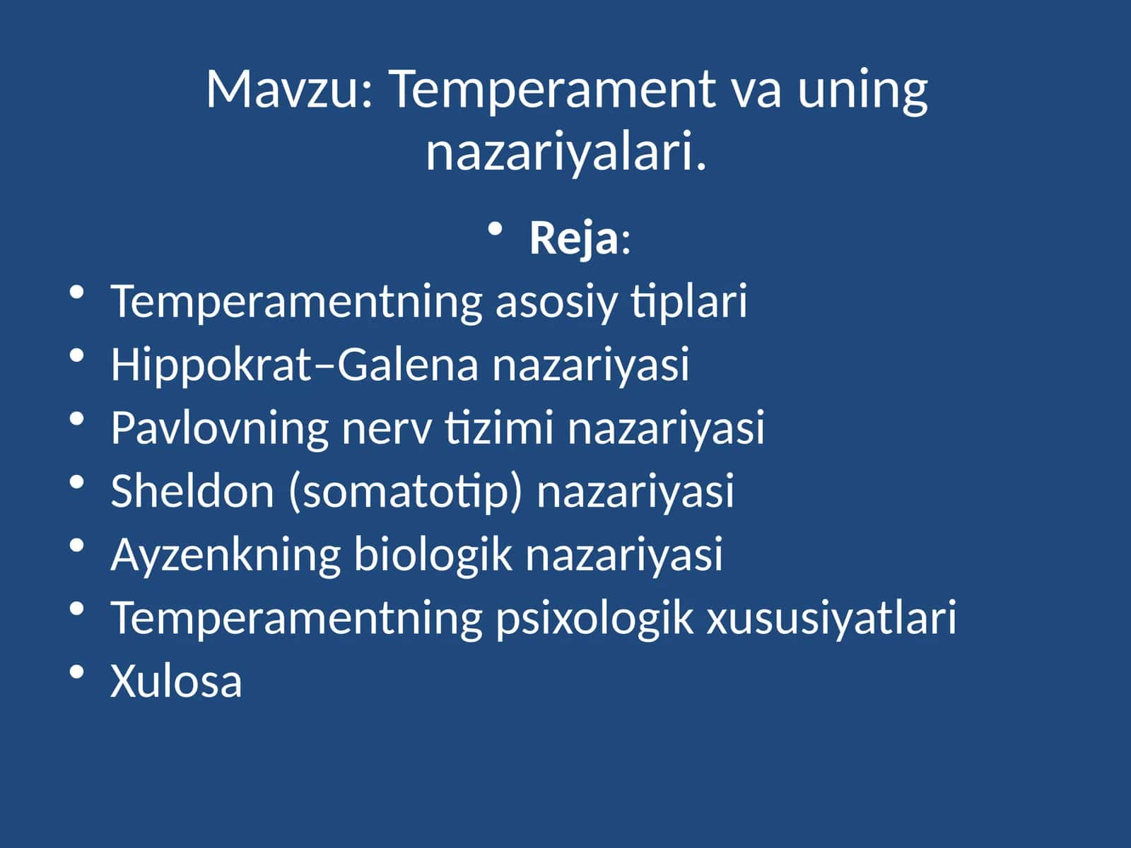Temperament va uning nazariyalari