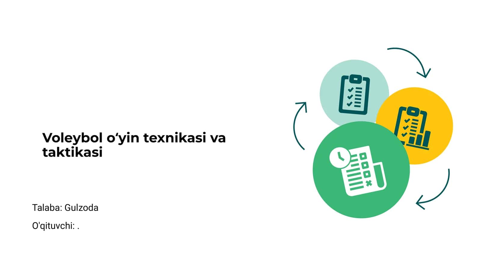 Voleybol o‘yin texnikasi va taktikasi