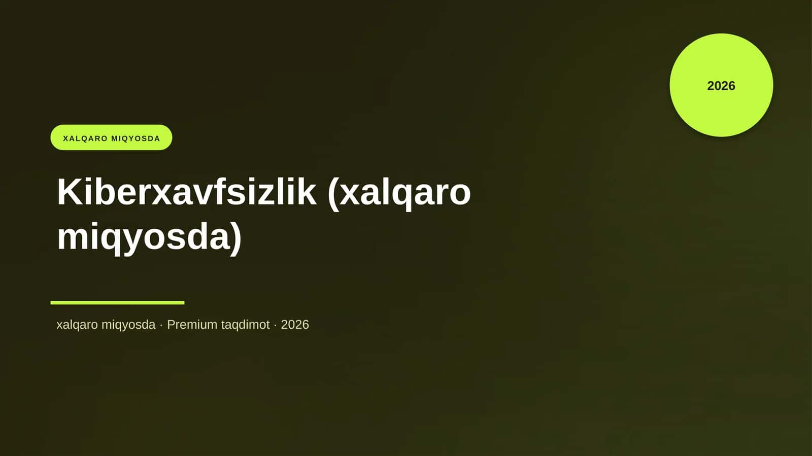 Kiberxavfsizlik (xalqaro miqyosda)