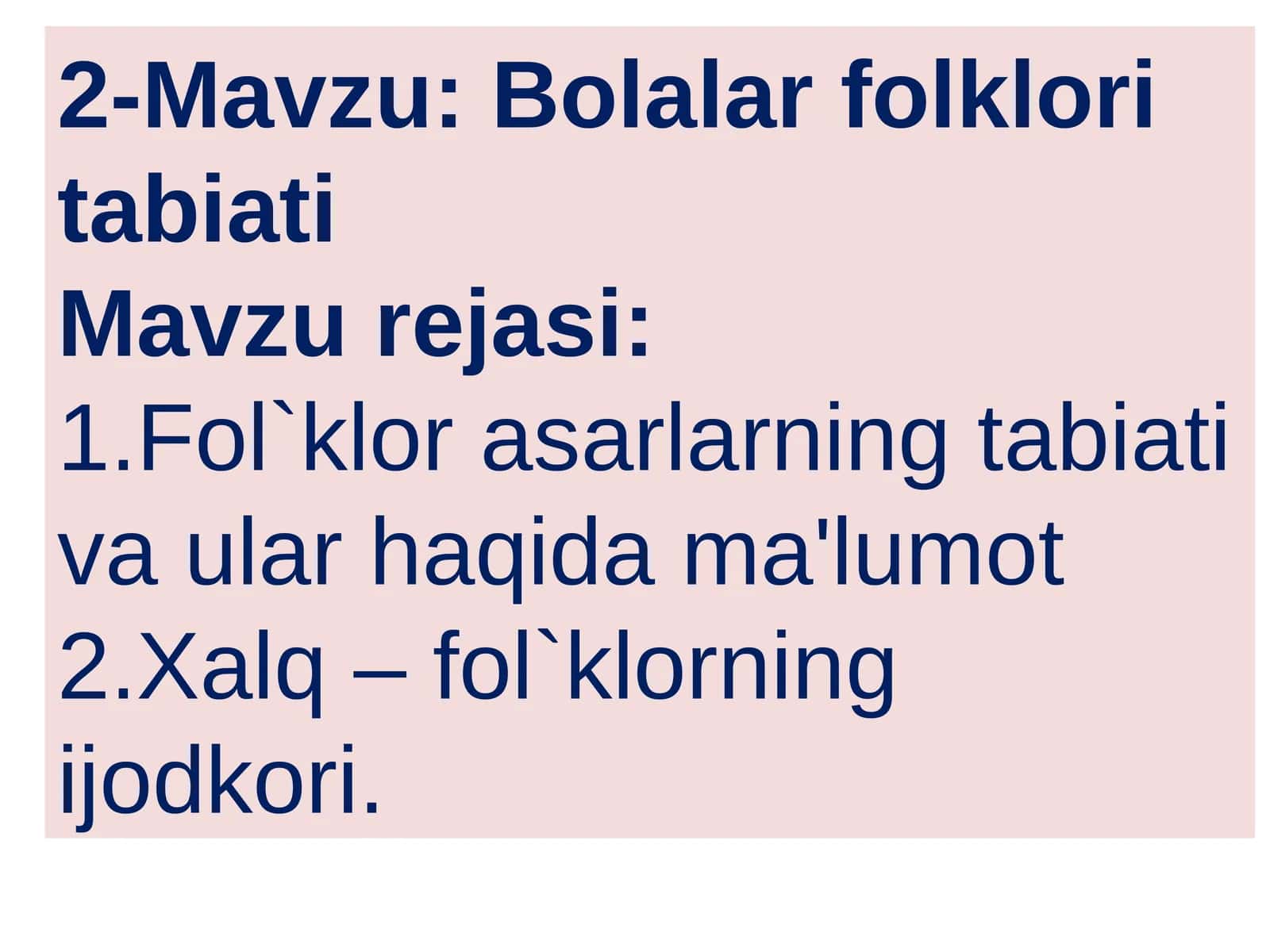 Bolalar folklori tabiati