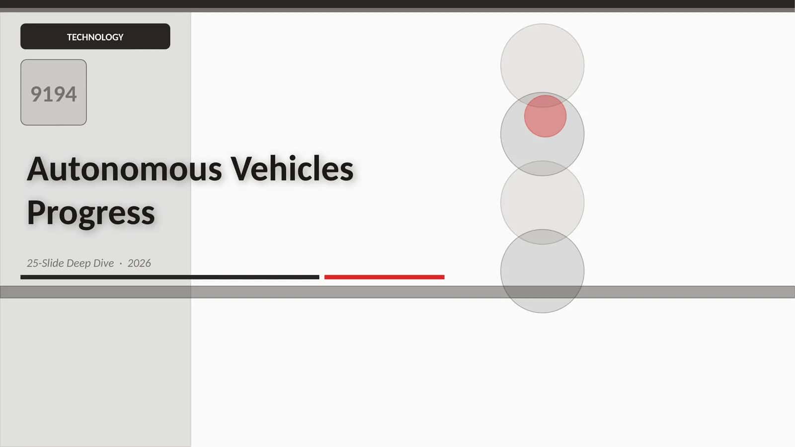 Autonomous Vehicles Progress
