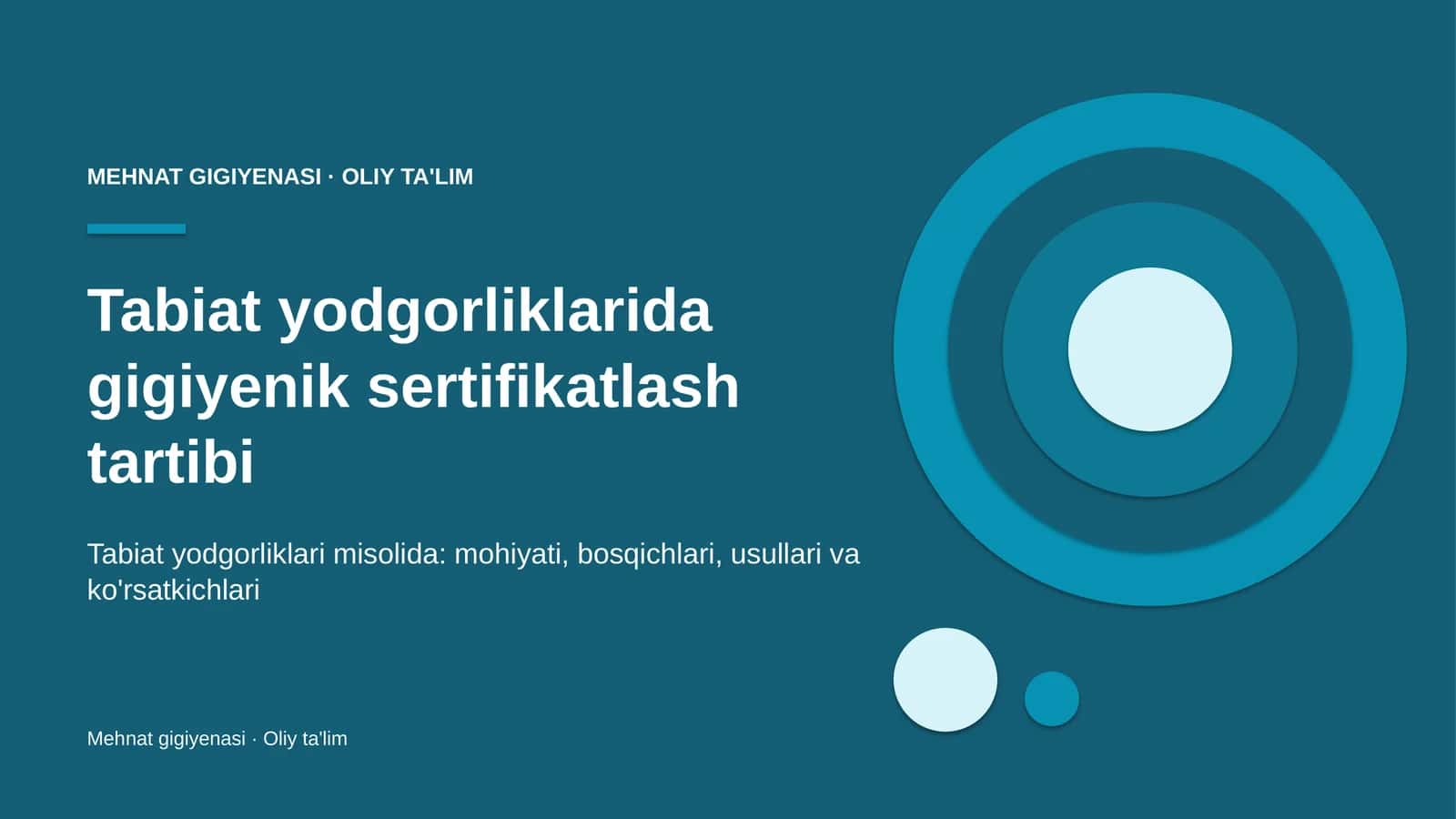 [Tabiat yodgorliklarida gigiyenik sertifikatlash tartibi]