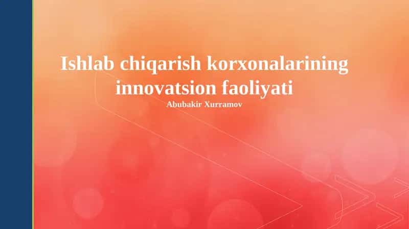 Innovatsion Faoliyat