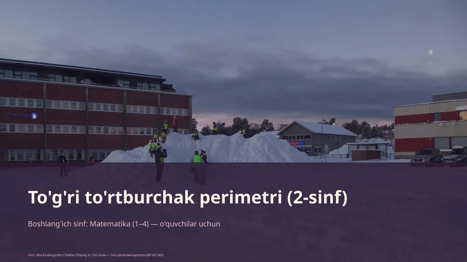 To'g'ri to'rtburchak perimetri (2-sinf)