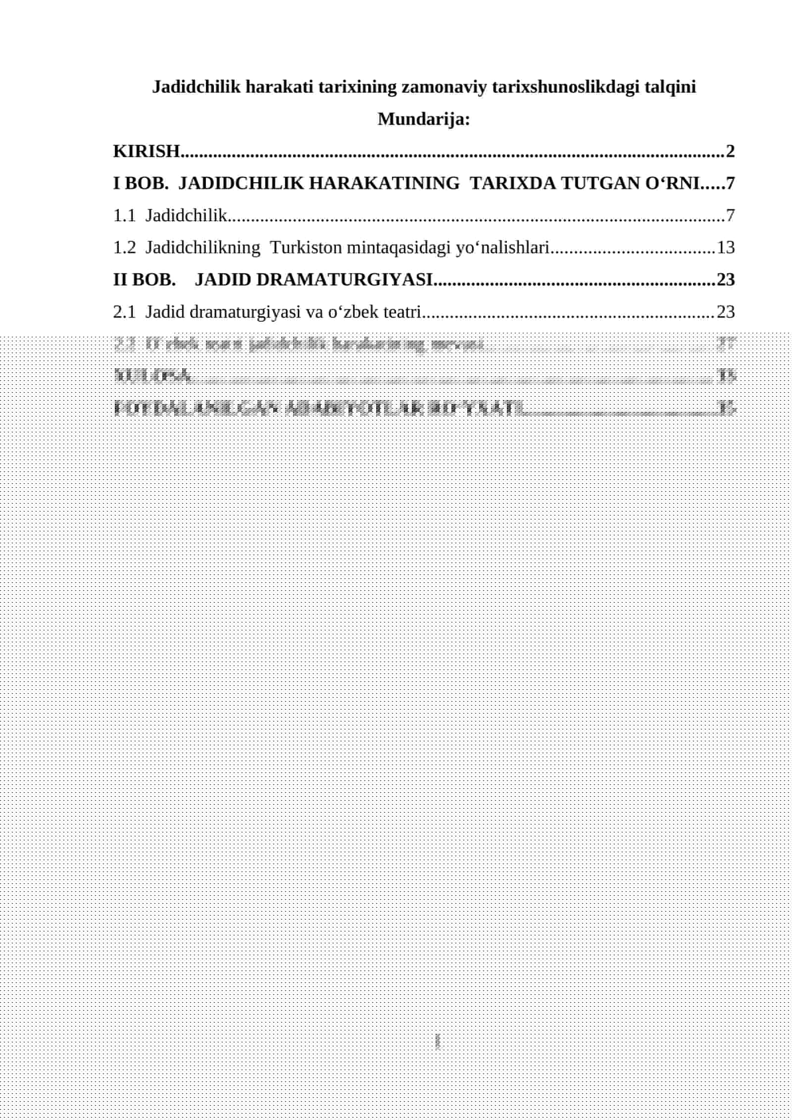 Jadidchilik harakati tarixining zamonaviy tarixshunoslikdagi talqini