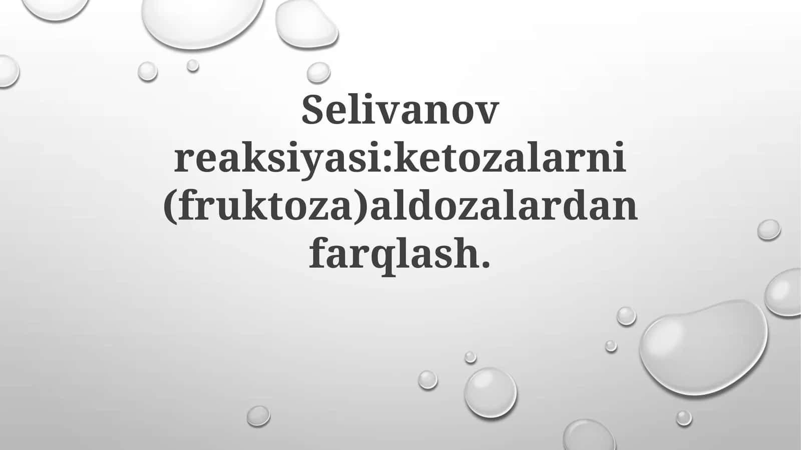 Selivanov reaksiyasi