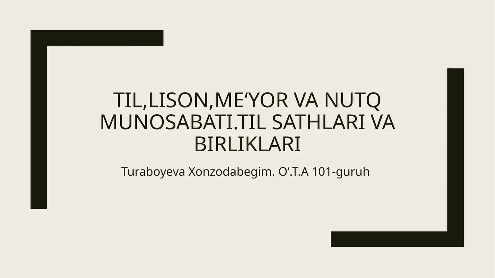 Til,lison,nutq munosabati.UMIS va AHVO