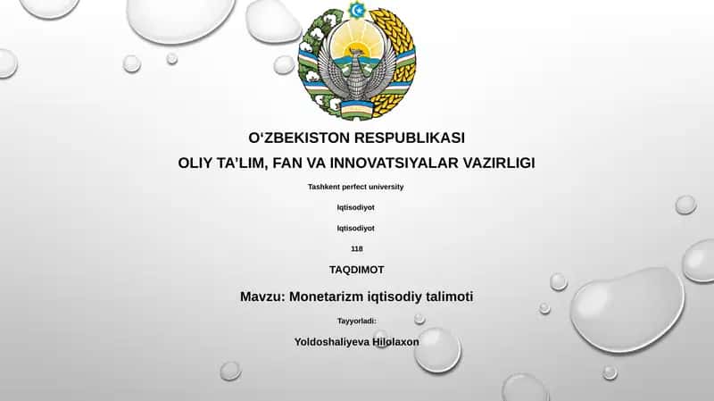Monetarizm iqtisodiy talimoti
