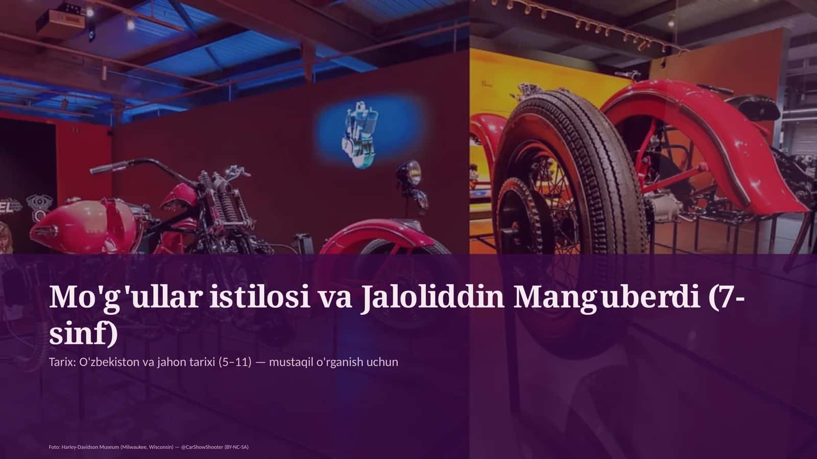 Mo'g'ullar istilosi va Jaloliddin Manguberdi (7-sinf)