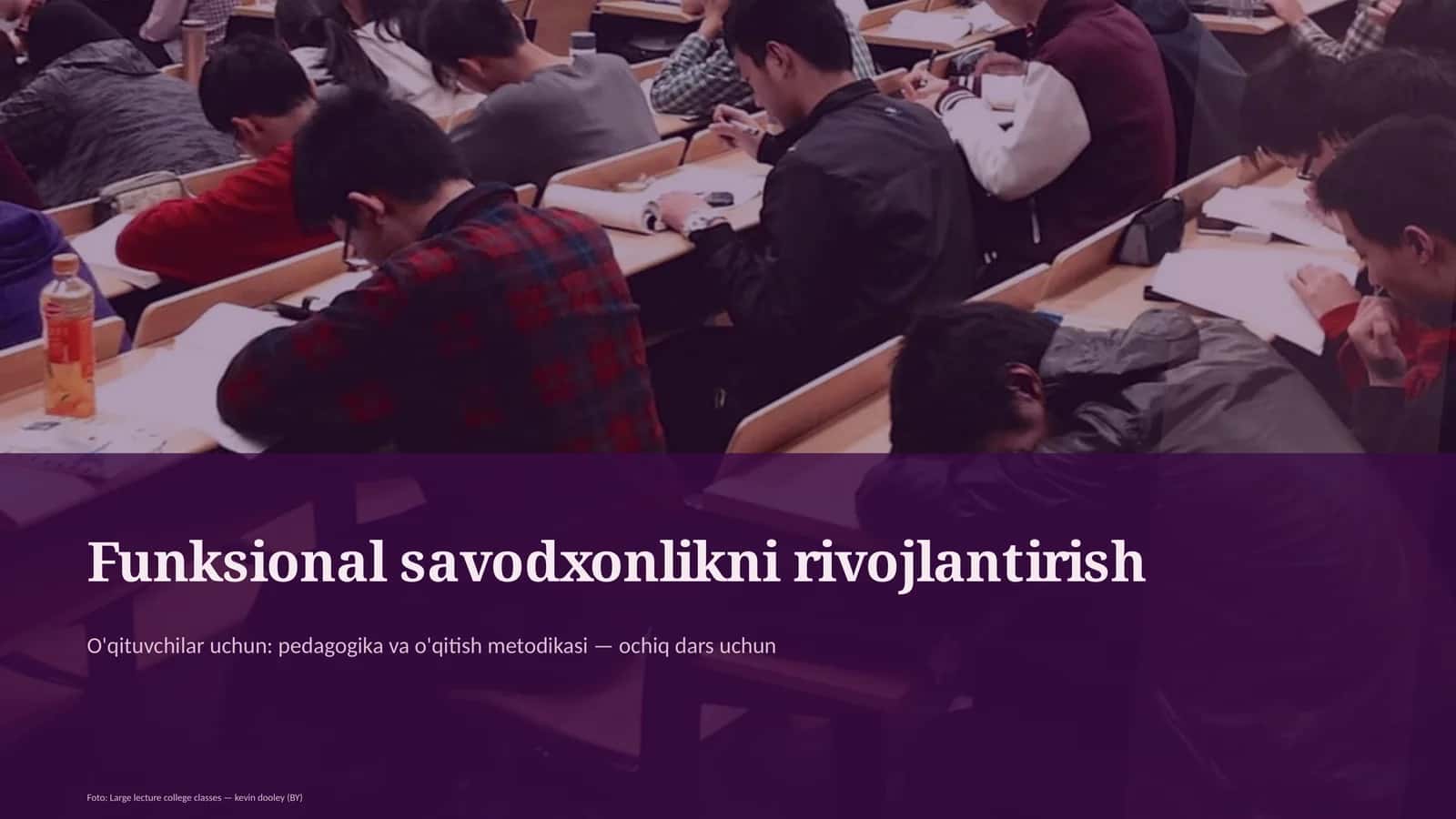 Funksional savodxonlikni rivojlantirish