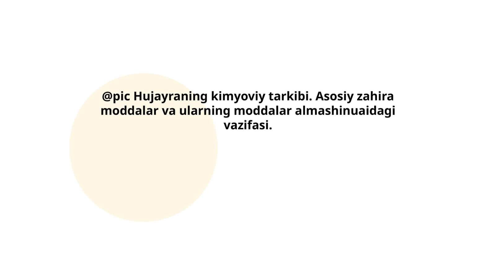 Hujayraning kimyoviy tarkibi