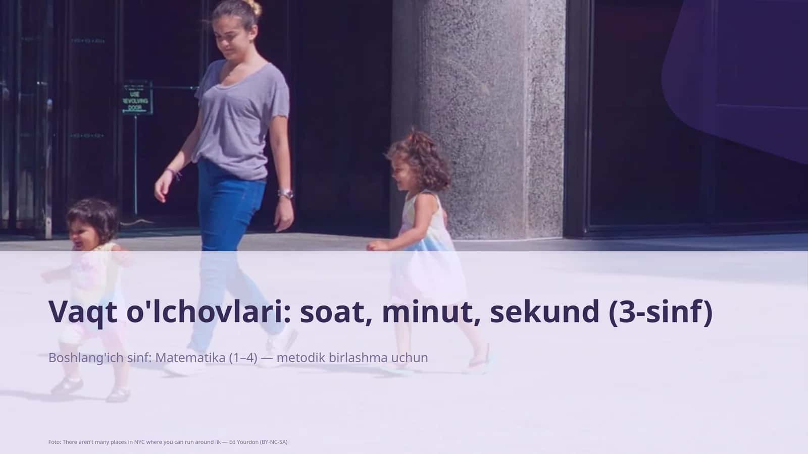 Vaqt o'lchovlari: soat, minut, sekund (3-sinf)
