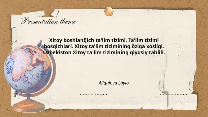 Xitoy boshlanğich ta'lim tizimi