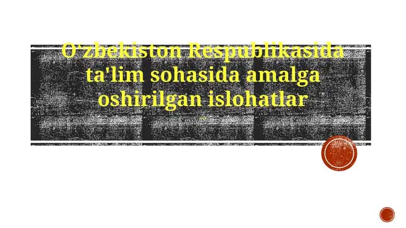 O'qituvchilarni tayyorlash va malakasini oshirish