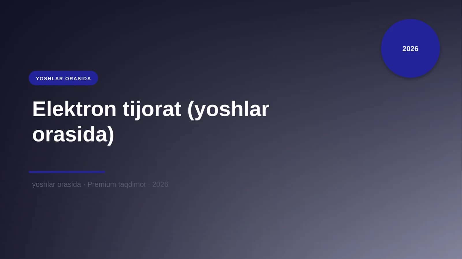 Elektron tijorat (yoshlar orasida)