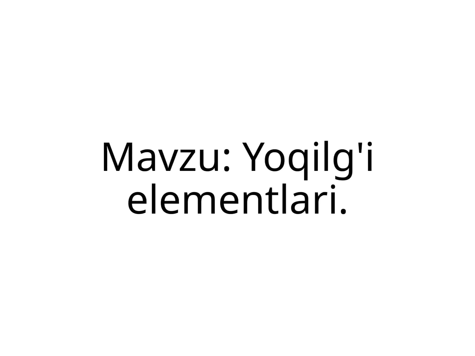 Yoqilg'i elementlar
