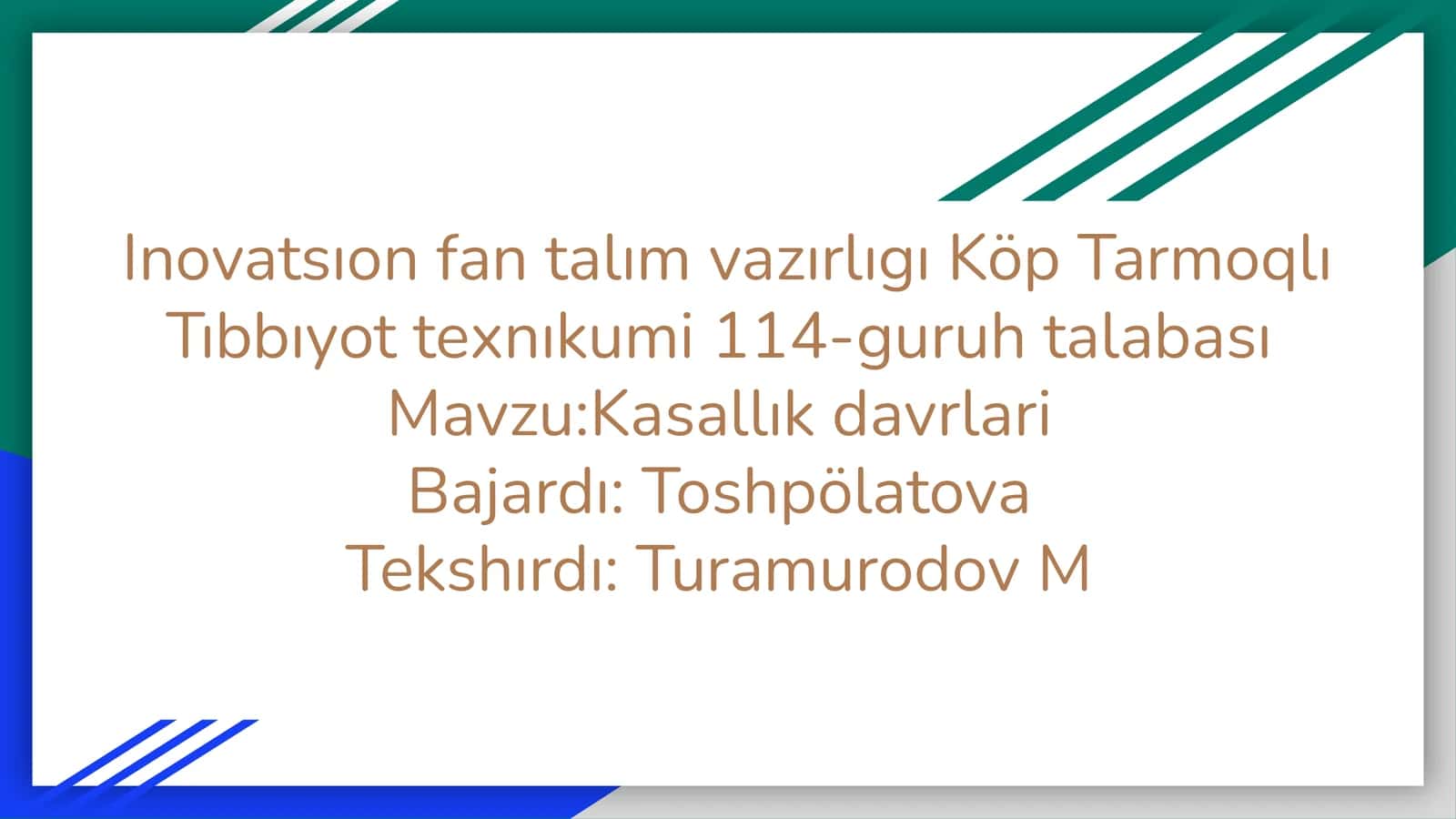 Kasallık davrlari