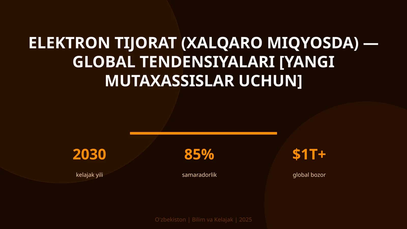 Elektron tijorat (xalqaro miqyosda) — global tendensiyalari [yangi mutaxassislar uchun]