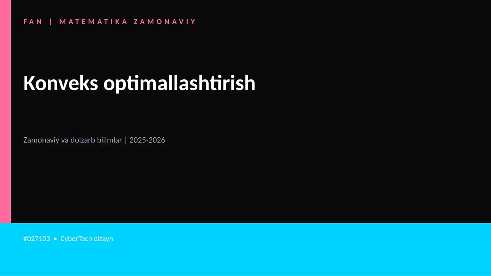 Konveks optimallashtirish