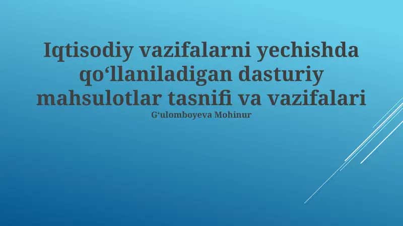 Operatsiyalarni tadqiq qilish va optimallashtirish dasturlari