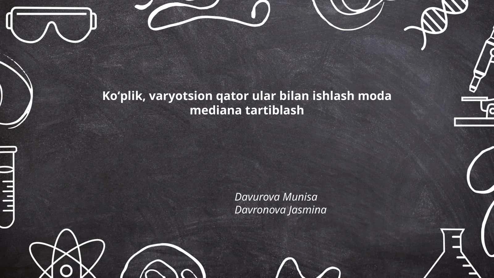 Koʻplik, varyotsion qator ular bilan ishlash moda mediana tartiblash