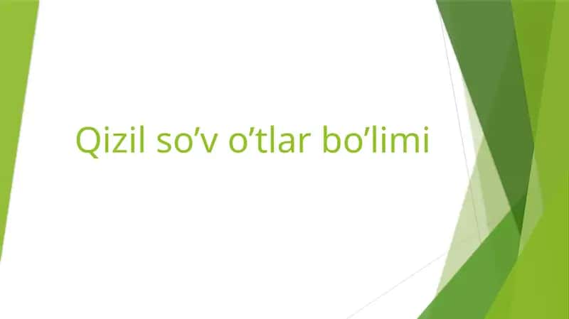 Qizilso’vo’tlarbo’limi