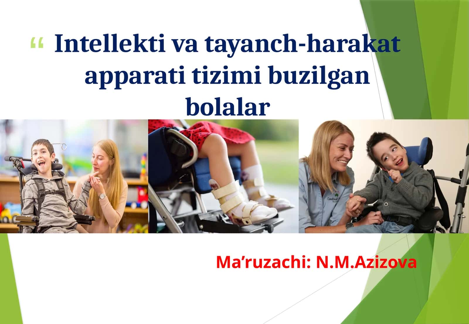 Intellektiva tayanch-harakat apparati tizimi buzilgan bolalar