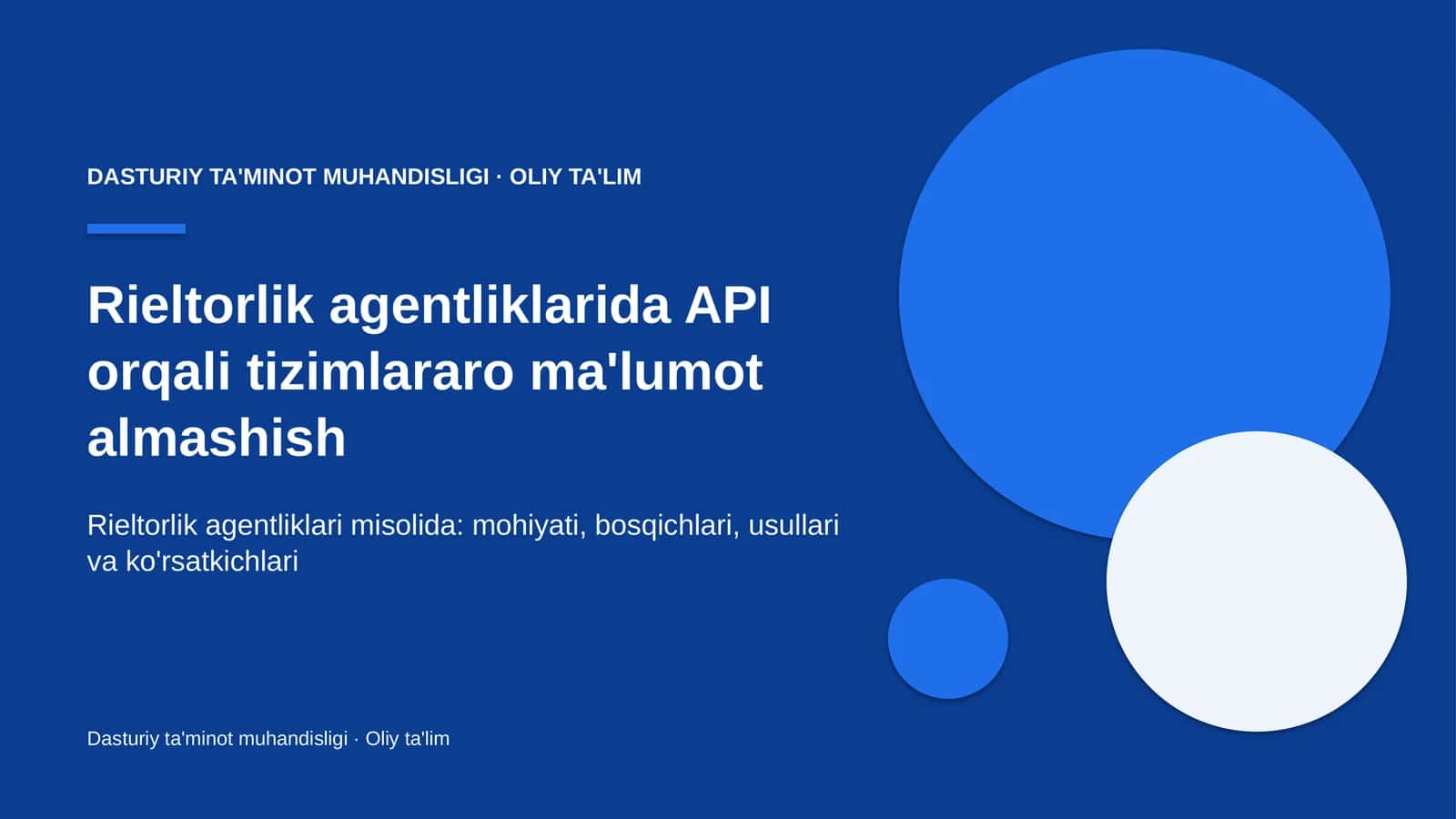 rieltorlik agentliklarida api orqali tizimlararo ma'lumot almashish 5689