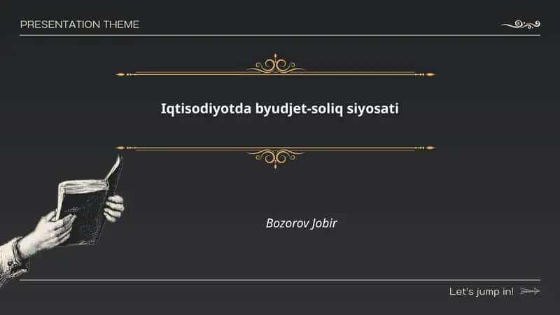 Iqtisodiyotda byudjet-soliq siyosati