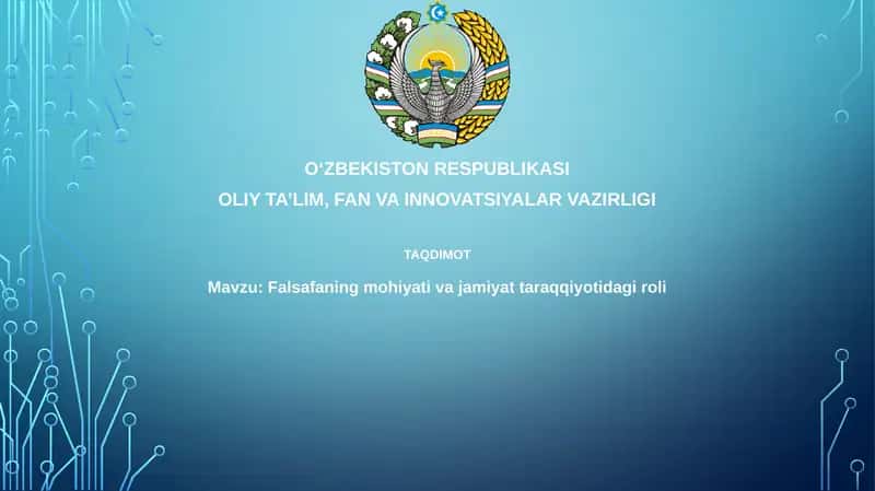 Falsafaning mohiyati va jamiyat taraqqiyotidagi roli