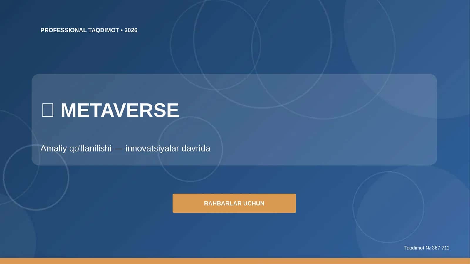 Metaverse: amaliy qo'llanilishi (innovatsiyalar davrida) [rahbarlar uchun]