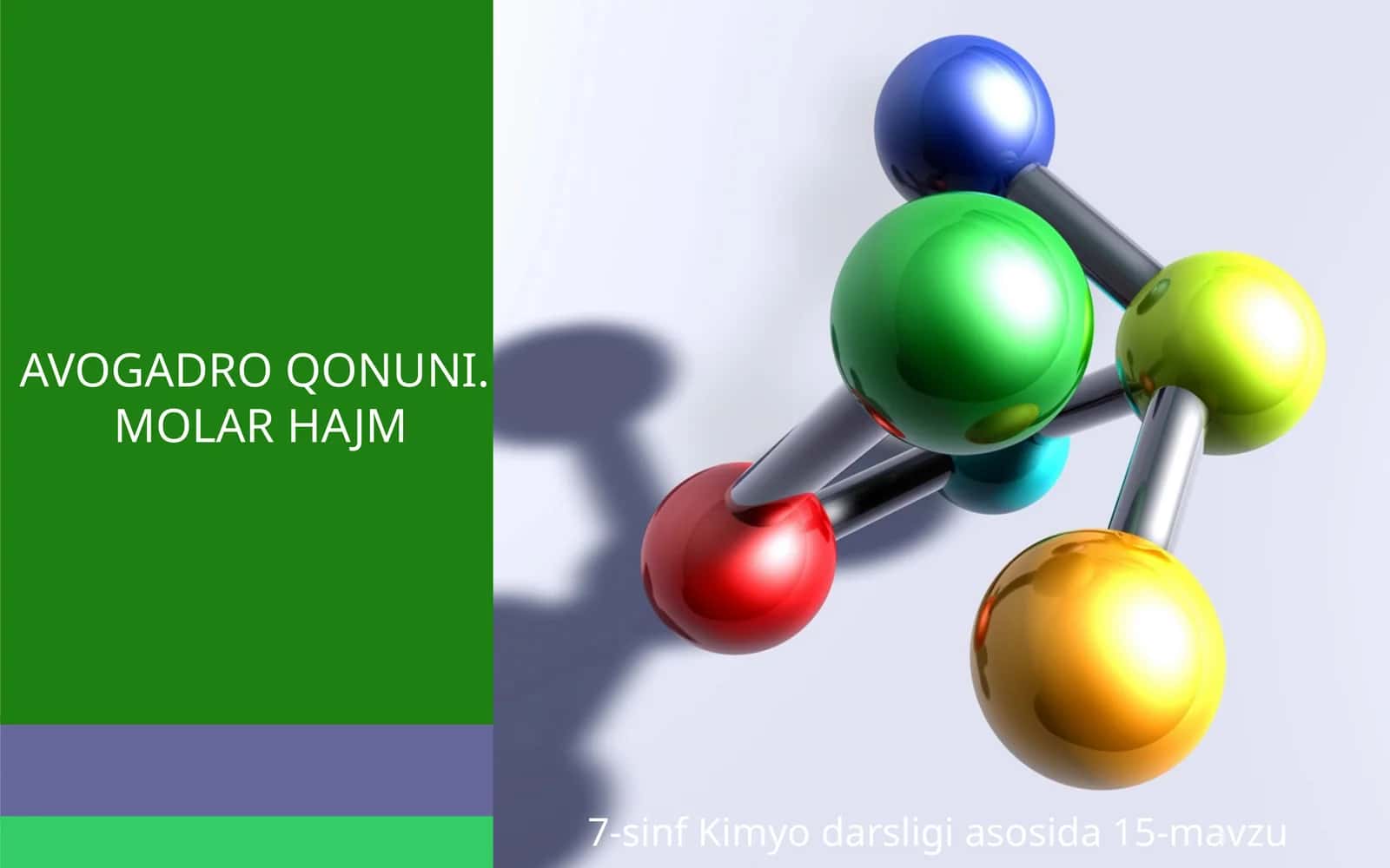 Avogadro QONUNI. MOLAR HAJM