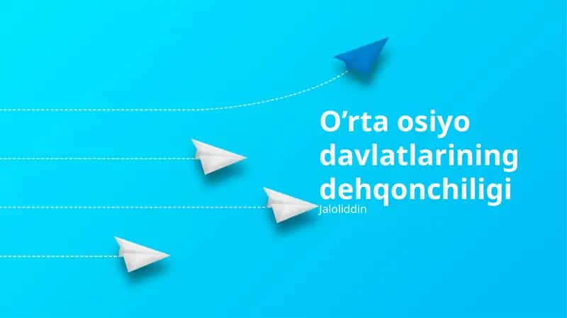 Markaziy Osiyo qishloq xo'jaligi uchun barqaror yechimlar