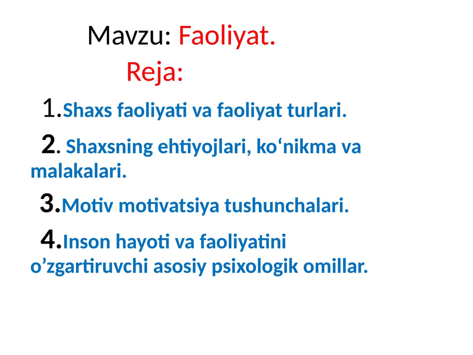 Faoliyat