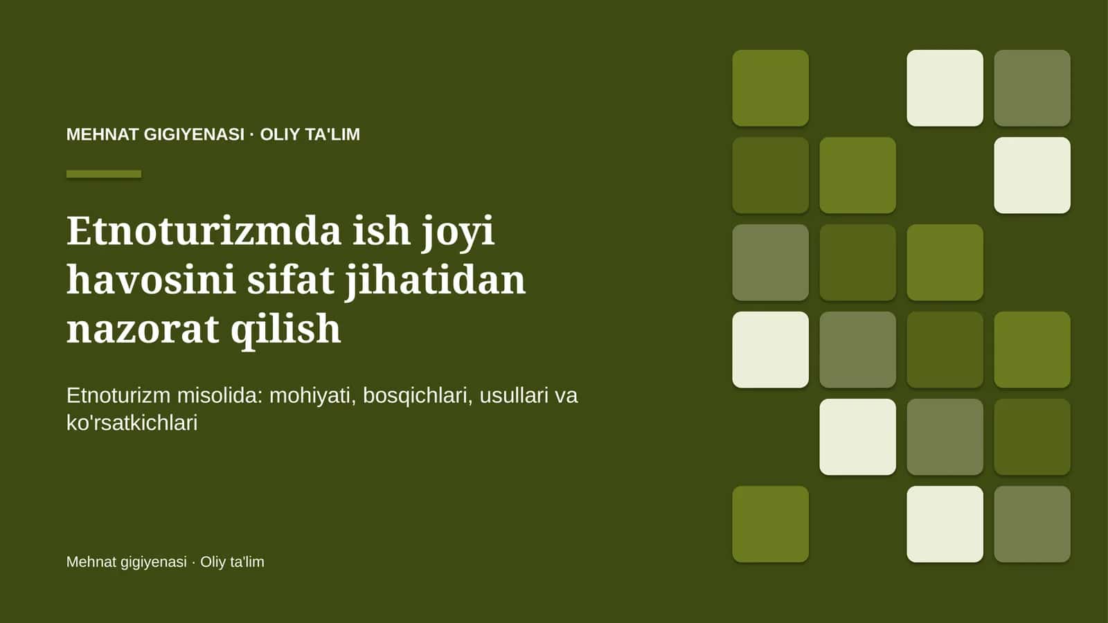 etnoturizmda ish joyi havosini sifat jihatidan nazorat qilish 3502