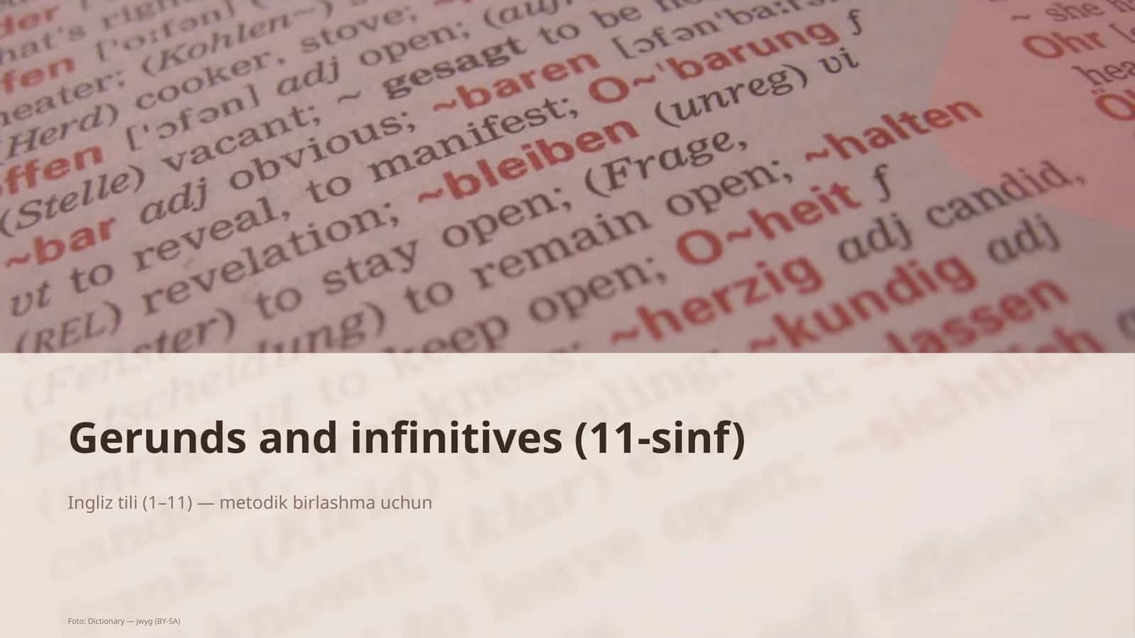 Gerunds and Infinitives (11-sinf)