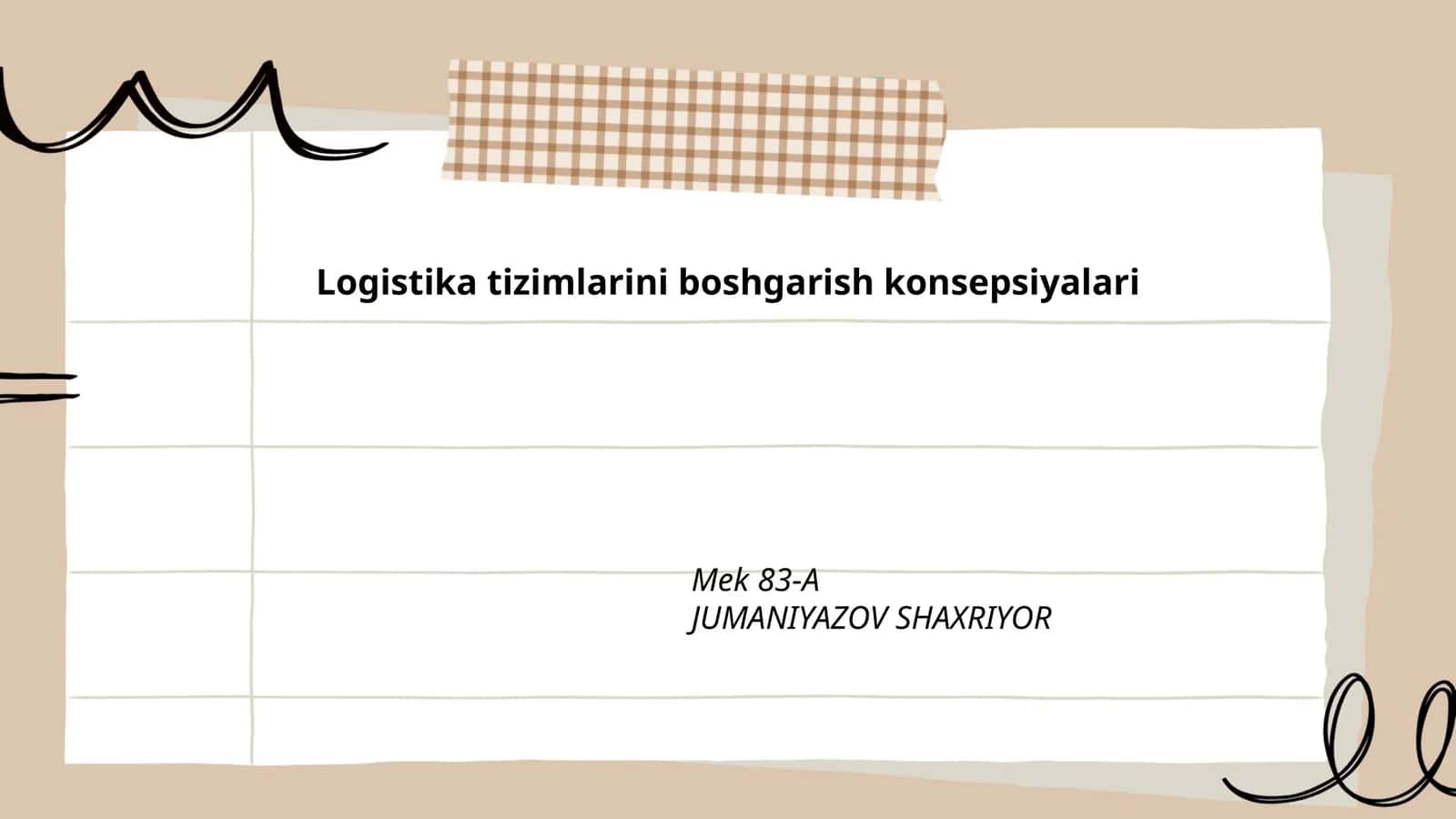 Logistika tizimlarini boshgarish konsepsiyalari