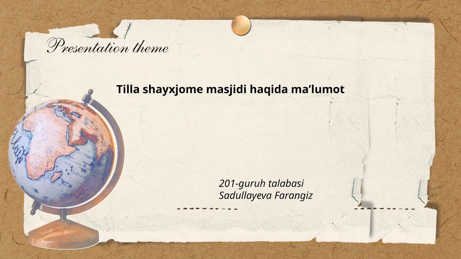 Tilla Shayx Jome Masjidi haqida maʼlumot