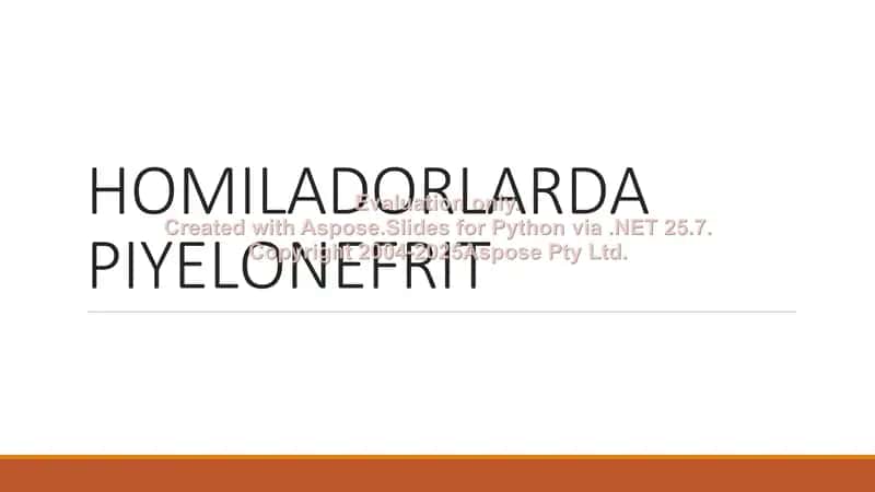 HOMILADORLARDA PIYELONEFRIT